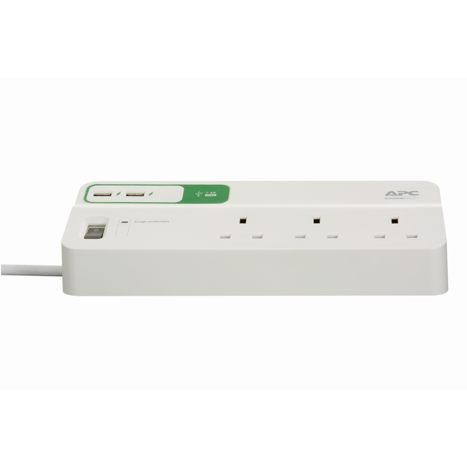 Buy PM6U-UK APC Essential SurgeArrest 6 outlets with 5V, 2.4A 2 port USB charger, 230V UK