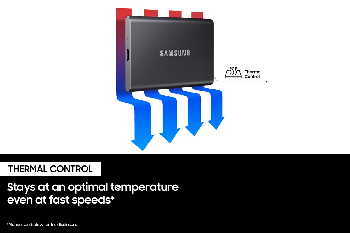 Buy MU-PC1T0T/AM Samsung T7 MU-PC1T0T - SSD - 1 TB - USB 3.2 Gen 2